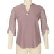 thumbnail image 4 of Camiseta de manga corta suelta con cuello en V sólido informal a la moda para mujer Pompotops  hkajfhjk472066, 4 of 8