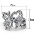 thumbnail image 2 of High polished (no plating) Stainless Steel Ring with Top Grade Crystal in Light Sapphire for Women Light Sapphire Stone Color Style TK869 Size 10, 2 of 4
