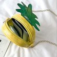 thumbnail image 3 of Bolso de hombro con forma de piña, cadena, bolso bandolera pequeño, bolso de piel sintética para teléfono móvil, 3 of 3