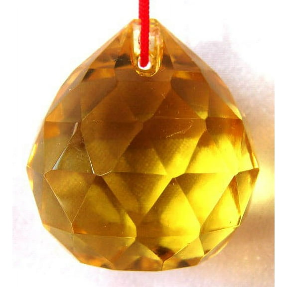 Yellow Topaz Crystal Balls-40mm