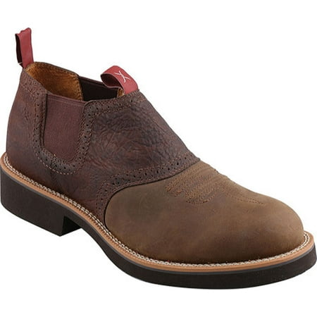 

Men s Twisted X MCD0002 Distressed Saddle/Chocolate Oiled Shoulder Leather 9 M