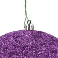 thumbnail image 2 of Vickerman 6" Orchid Beaded Ball Ornament, 4 per Bag, 2 of 5