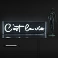 thumbnail image 4 of C'est La Vie 20" X 6" Contemporary Glam Acrylic Box USB Operated LED Neon Light, White, 4 of 7