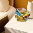 thumbnail image 2 of Stained Glass Stacked Book Lamp Handmade Vintage Design for Home Decor and Gift Giving, 2 of 6