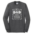 thumbnail image 2 of Wild Bobby, No. 1 Dad Genuine Legend Father's Day Mens Long Sleeve Shirt, Heather Black, Medium, 2 of 6