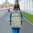 thumbnail image 6 of FORMRS Kids School Backpack Elementary Student Unisex Travel Bookbag with Reflective Stripes, Green Triangles Pattern, 6 of 7