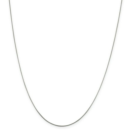 925 Sterling Silver .7mm Round Snake Chain Necklace 18 Inch Pendant Charm