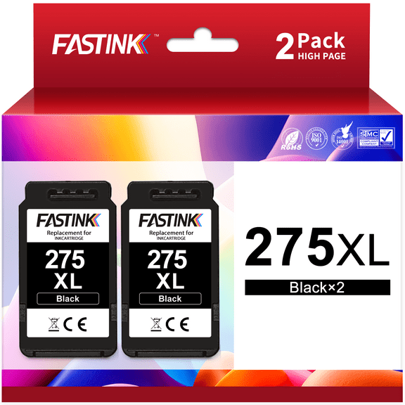 PG 275 Black Ink Cartridge for Canon 275 Ink for Canon Ink 275 (2 Pack)