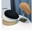 thumbnail image 4 of SikaFu Summer Thin Woven Beret Hat For Women, Spring And Summer Niche Style Small Fresh Hollow Breathable Beret Painter Hat, 4 of 9