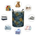 thumbnail image 3 of Lsque Vintage Compass pattern Laundry Hamper Basket, Tall Woven Rope Hamper Basket for Clothes, Lightweight Storage Basket, Collapsible Waterproof-Small, 3 of 8
