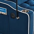 thumbnail image 6 of 55.51 Inch Bed In Blue Velvet - Foldable With Adjustable Back And Charging Ashtray & Phone Stand Included Port, Soft Cushions Enjoy Comfort, 6 of 6