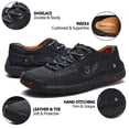 thumbnail image 5 of Mens Casual Dress Shoes Leather Sneakers Lightweight Comfortable Hand Made Flats Classic Shoes for Walking Business Working Office Travel Driving Footwear, 5 of 6