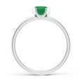 thumbnail image 2 of ANGARA Natural Semi Bezel-Set Emerald Solitaire Engagement Ring in 14K White Gold for Women (Size-5mm) | May Birthstone, Birthday, Anniversary, Jewelry Gift for Women | Natural Emerald Ring, 2 of 8