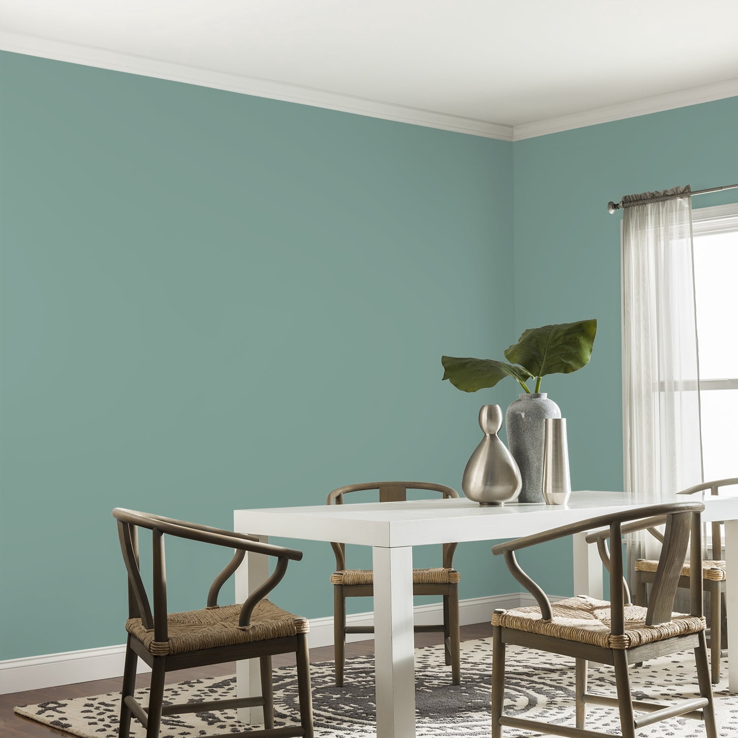 Glidden One Coat Interior Paint and Primer, Silver Laurel / Blue, 1 Quart, Eggshell