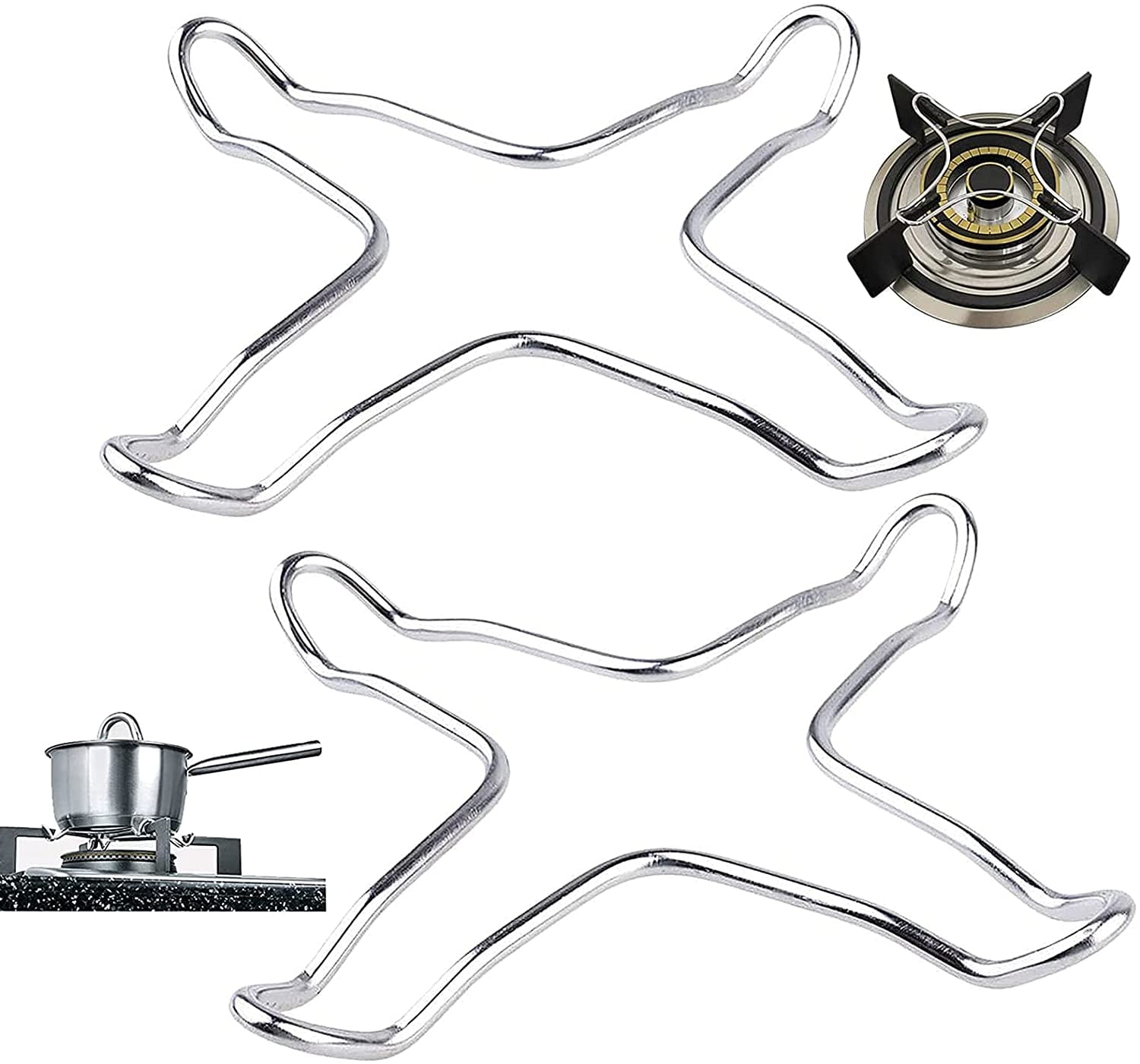 Yozhu 2 Pieces Universal Cast Iron Gas Ring, Universal Stove Holder