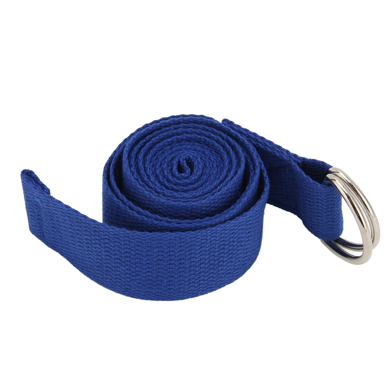 BIMZUC 70.87 inches / 180 cm Yoga Tension Strap Flexibility Stretching Exercise Resistance Bands for Fitness Pilates Home Workout Physical Therapy Premium Inelastic Belt with Alloy Clasp, Blue