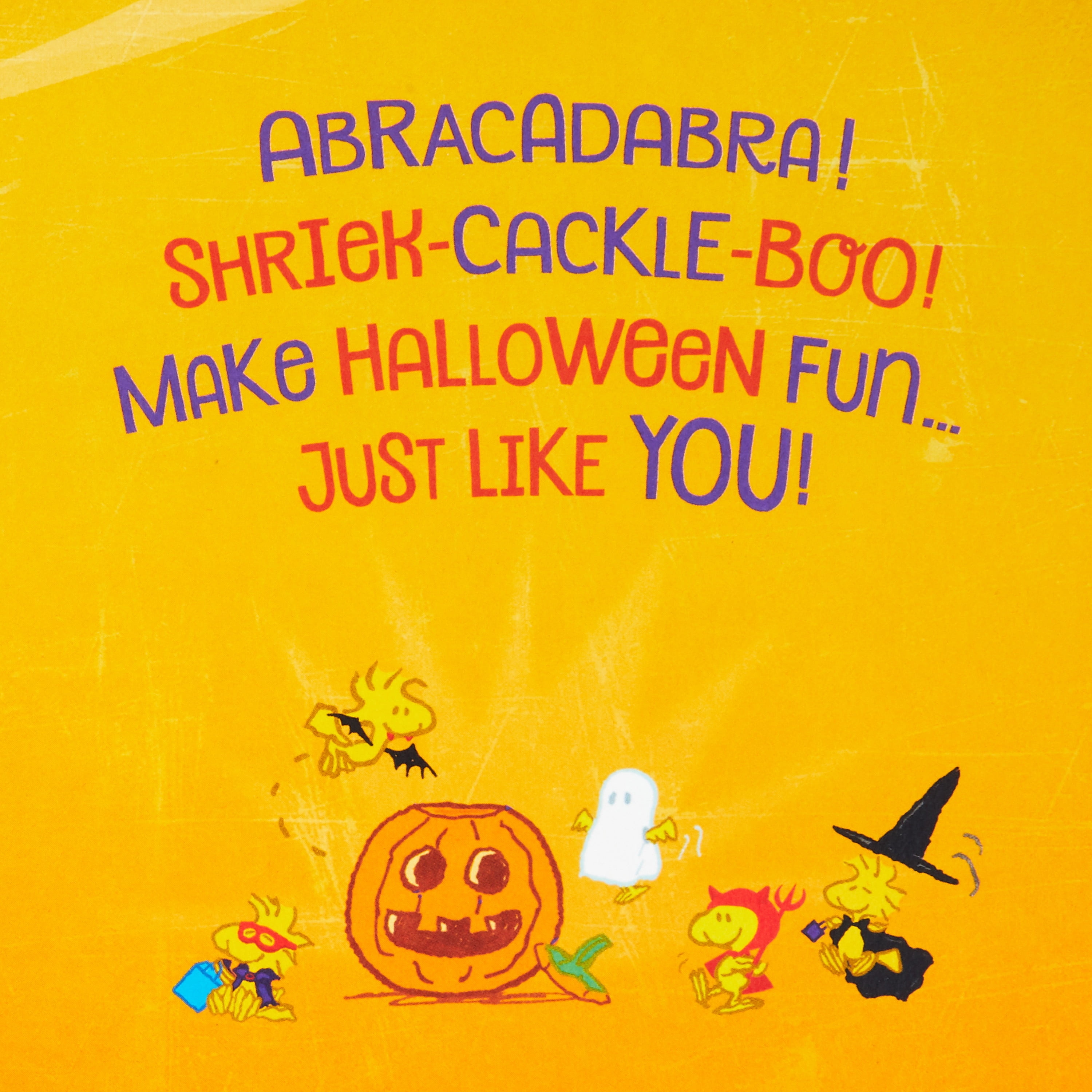 Hallmark Peanuts Musical Halloween Greeting Card with Light (Snoopy Abracadabra)