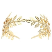 Golden Leaf Bridal Headband Stylish Baroque Headdress Olive Leaf Vintage Bridal Accessories (Golden)
