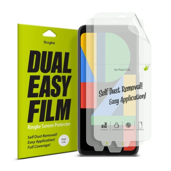Ringke Dual Easy Film (2 Pack) Screen Protector Designed for Google Pixel 4 XL