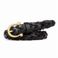 thumbnail image 3 of Catelles Women's Camel Woven Top-Grain Leather Belt, with Alloy Buckle, Wear-resistant & Suitable for Casual and Fashionable Outfits,Gift Box For waist 29-31" Width 0.95"(2.4cm), 3 of 8