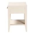 thumbnail image 5 of Baxton Studio Primrose Mid-Century Nightstand, 1-Drawer, Ivory, 5 of 9