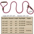 thumbnail image 2 of Handmade Strong Heavy Duty Rope No Pull Training Lead Leashes with Durable Leather Handles,Reflective Dog Training Lead for Large Medium and Small Dogs, 2 of 7