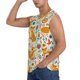 thumbnail image 3 of Fotbe Whimsical Fox Floral Garden Men's Camiseta sin Mangas Estampada para Hombres, Playera Casual para Gimnasio, Entrenamiento, Playa-Medium, 3 of 7