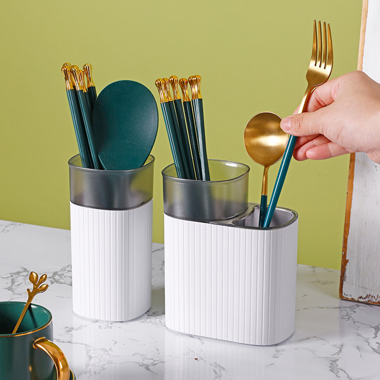 Fogcroll Chopstick Holder Large Capacity Drainage Holes Detachable