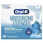 Oral-B Mouthwash Breath Fresheners Dissolving Tablets, Moisturizing Mint, 36 Count