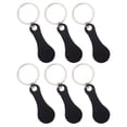 thumbnail image 4 of 6 pcs Shopping Trolley Tokens Stainless Steel Key Ring Shopping Cart Trolley Tokens, 4 of 6