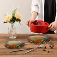 thumbnail image 2 of SKYSONIC 2 pcs Flowers Poppies Landscape Pot Holders Trivets, Heat Resistant Trivets,Oil Paintings Floral Cotton Thread Weave Mats for Hot Pads Pans Pot Bowl Teapot, 2 of 7