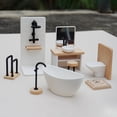 thumbnail image 6 of Meiiso Dollhouse Bathroom Set, 1:12 Scale Toilet Mini Bathtub Model, 1 Set, Miniature Decor, Baby Room Decor, Bathroom Scene, Nursery Decor, 6 of 8
