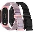 thumbnail image 1 of KOMI 2 Pack Boucle Solo Sangle en Nylon Compatible avec Xiaomi Mi Band 6 5 4 3/Amazfit Band 5 Sangles, Bande de Remplacement Sportive Douce Réglable Colorée pour Xiaomi Mi Band 6 5 (NFC) pour Hommes Femmes, 1 of 5