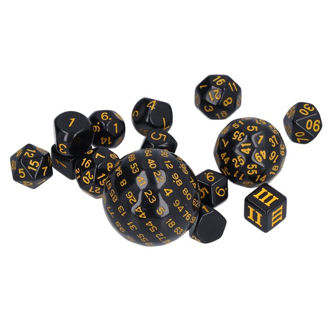 Kit de dados poliédricos, 15 piezas D3-D100 Dados poliédricos Dados rodantes poliédricos Juego de dados poliédricos Probado y confiable