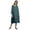 Dark Teal Blue, variant on Moomaya WoMen's Solid Nightdress Knee Length Cotton Sleepwear Short Gown