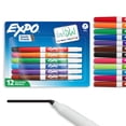 thumbnail image 4 of EXPO Dry Erase Markers, Fine Tip, Assorted Colors, 12 Count, 4 of 19