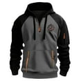 thumbnail image 4 of Mens Hoodies Sweatshirt Pullover Athletic Outdoor Quarter Zip Hooded with Multi Pockets Sweatshirts (M, Dark Gray), 4 of 4