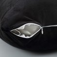 thumbnail image 4 of Funda de almohada decorativa EVOLIVE, 53 x 137 cm, piel sintética, color negro, 4 of 5