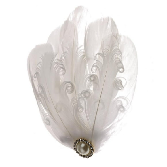 Tocado De Plumas Blancas, Tocado, Pinza Para El Pelo, Accesorio Para El Cabello Nupcial De Boda S Sunnimix Pluma pinza de pelo