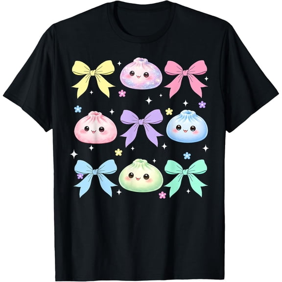 Kawaii Dumpling Cute Pastel Anime Dumpling Lovers Girl T-Shirt BLACK Unisex S-5XL Hot Trending Shirt, Vintage Birthday Gift