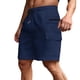 thumbnail image 2 of pstuiky Pantalones cortos deportivos, Pantalones cortos casuales de color sólido con cintura elástica y cordón transpirable para hombre Pantalones cortos de golf, 2 of 6