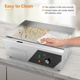 thumbnail image 6 of Ktaxon 18" Electric Griddle, 1500W Stainless Steel Countertop Flat Top Grill, 6 of 7