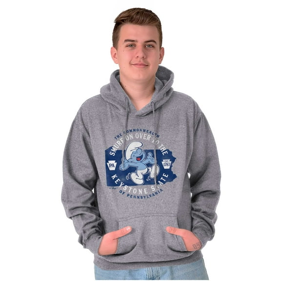 PA Keystone Map Shape Cool Smurfs Hoodie Sweatshirt Women Men Brisco Brands S