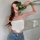 thumbnail image 3 of Txlixc - Camiseta de punto para mujer, sin tirantes, sin mangas, con dobladillo tipo pañuelo Txlixc Sexy, 3 of 6