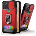 thumbnail image 1 of Adecuado para funda para teléfono móvil iPhone 12 Pro Max de 6,7 pulgadas, ranura para tarjetas y cubierta deslizante, soporte giratorio 360 y adsorción magnética para teléfono, 1 of 5