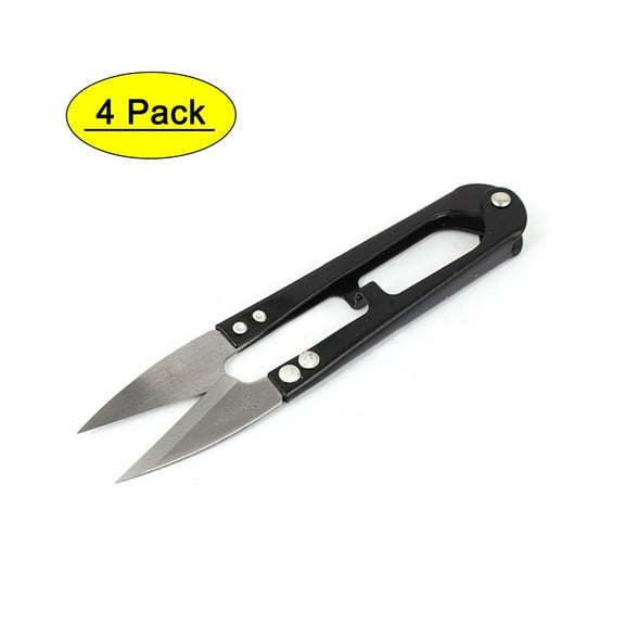 Unique Bargains Fishing Line Cross Stitch Yarn U Shaped Spring Scissor Cutter 4Pcs