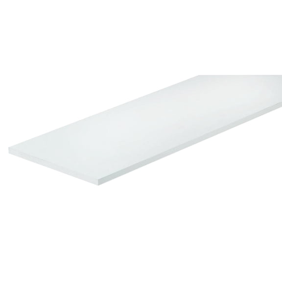 Knape & Vogt Pre-Finished All Purpose Shelf Board - Particleboard Shelf - 48" x 12", White — Home & Garage Storage, Stackable Design