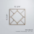 thumbnail image 3 of Ekena Millwork 15 3/8"W x 15 3/8"H x 1/4"T Medium Hudson Decorative Fretwork Wood Wall Panels, Red Oak, 3 of 18