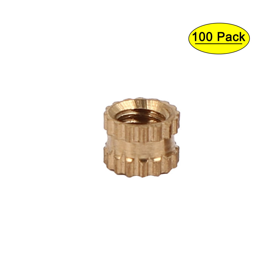 100Pcs M3 Thread Knurled Brass Threaded Heat Set Heat Resistant Insert Embedment 