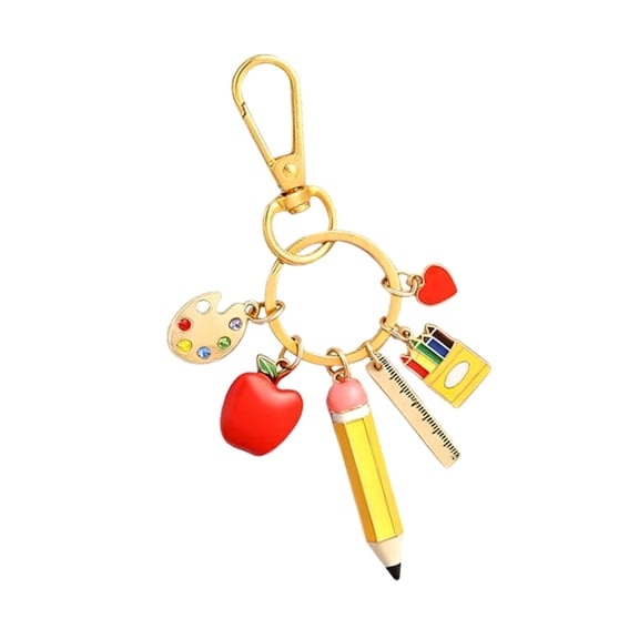 7829 Creative Fillable Paper And Metal Keyring Ornament For Teacher Appreciation Day